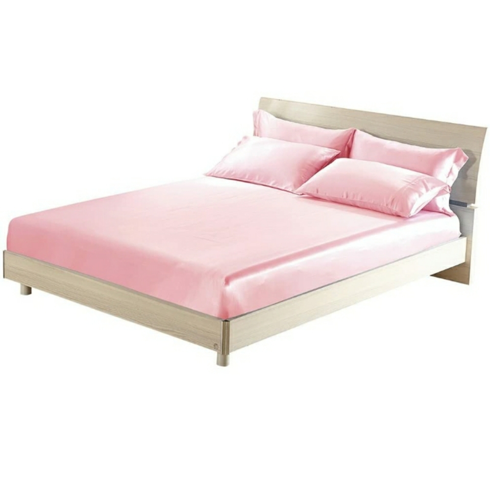 Lilysilk Silk Luxury Fitted Sheet 19 Momme Seamless Deep Pocket Twin, Light Plum